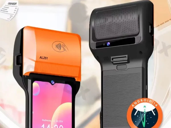 Android 14 POS Terminal AL251 3GB-32GB 6.5″ Mobile POS with 80mm Thermal Printer Dual SimWifi KSA ZATCA QR Invoicing App Saudi