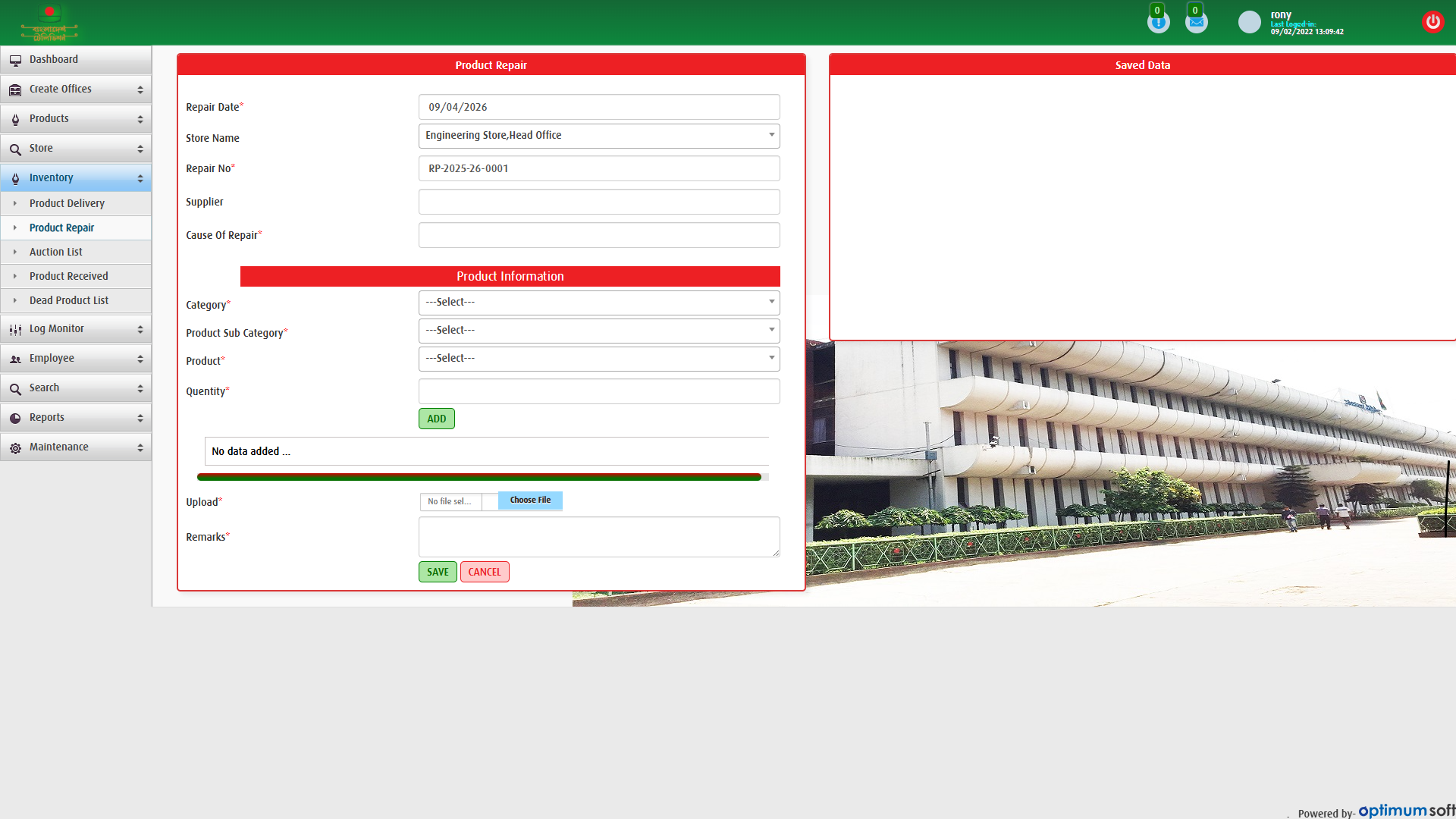 Asset maintenance management software
