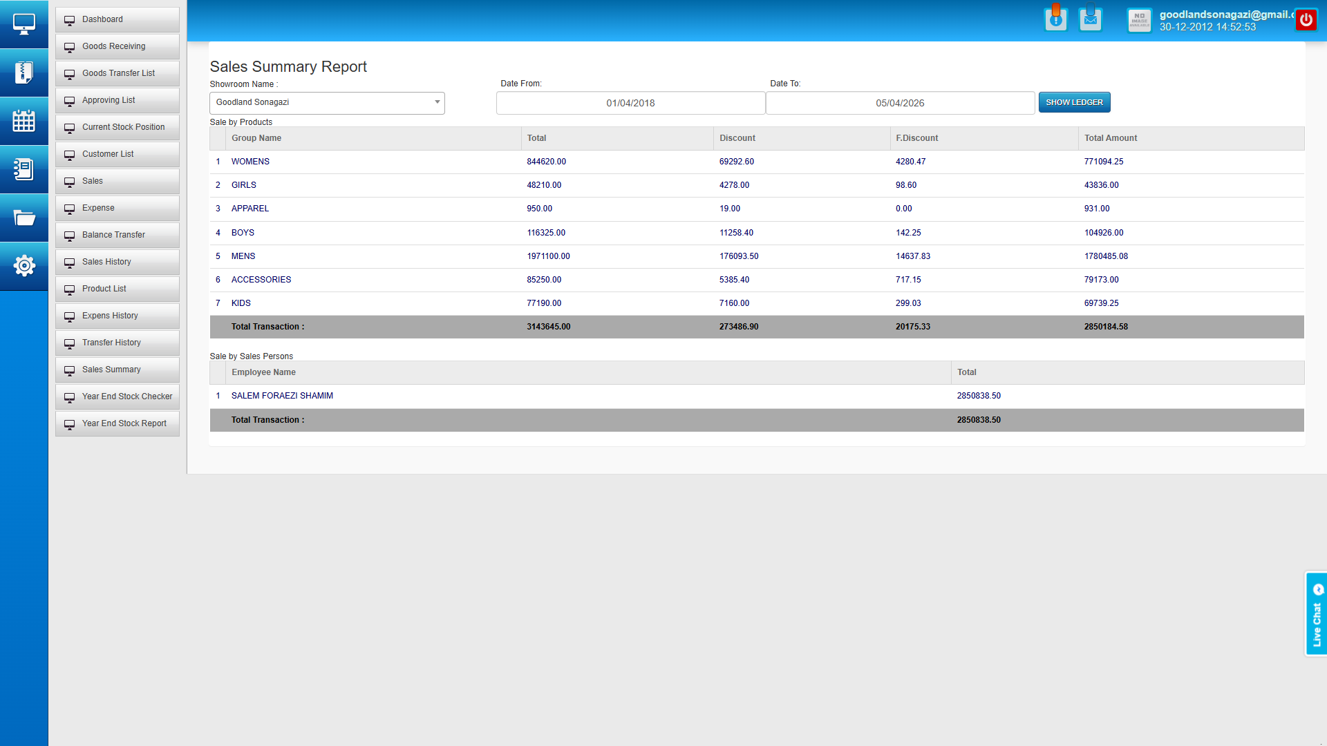 Multi Footwear Shop Retail and Inventory Management Software