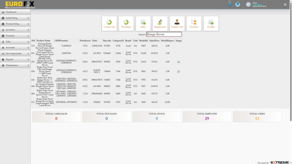 ERP Source Code for Auto Parts & Workshop Management