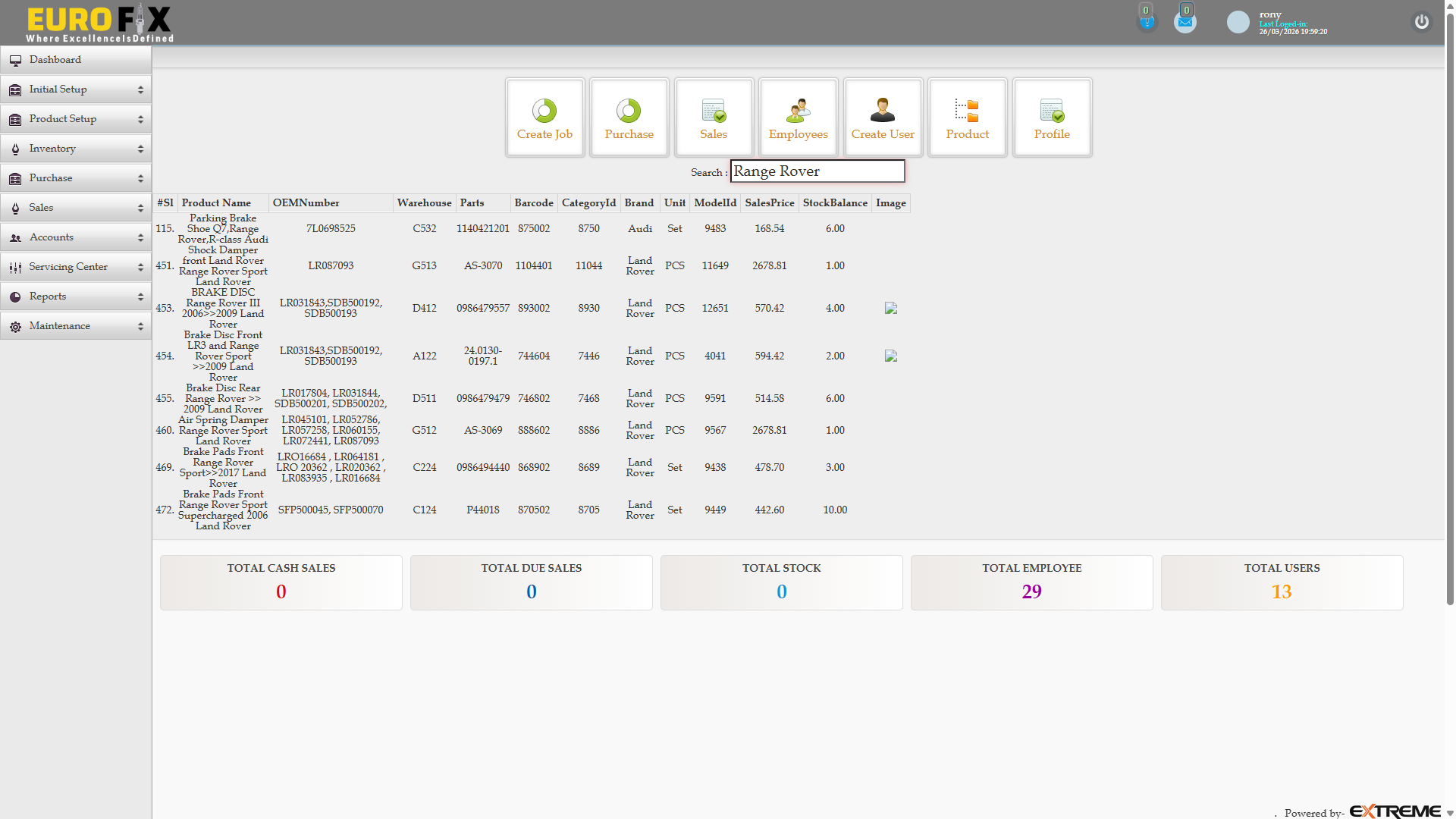 ERP Source Code for Auto Parts & Workshop Management