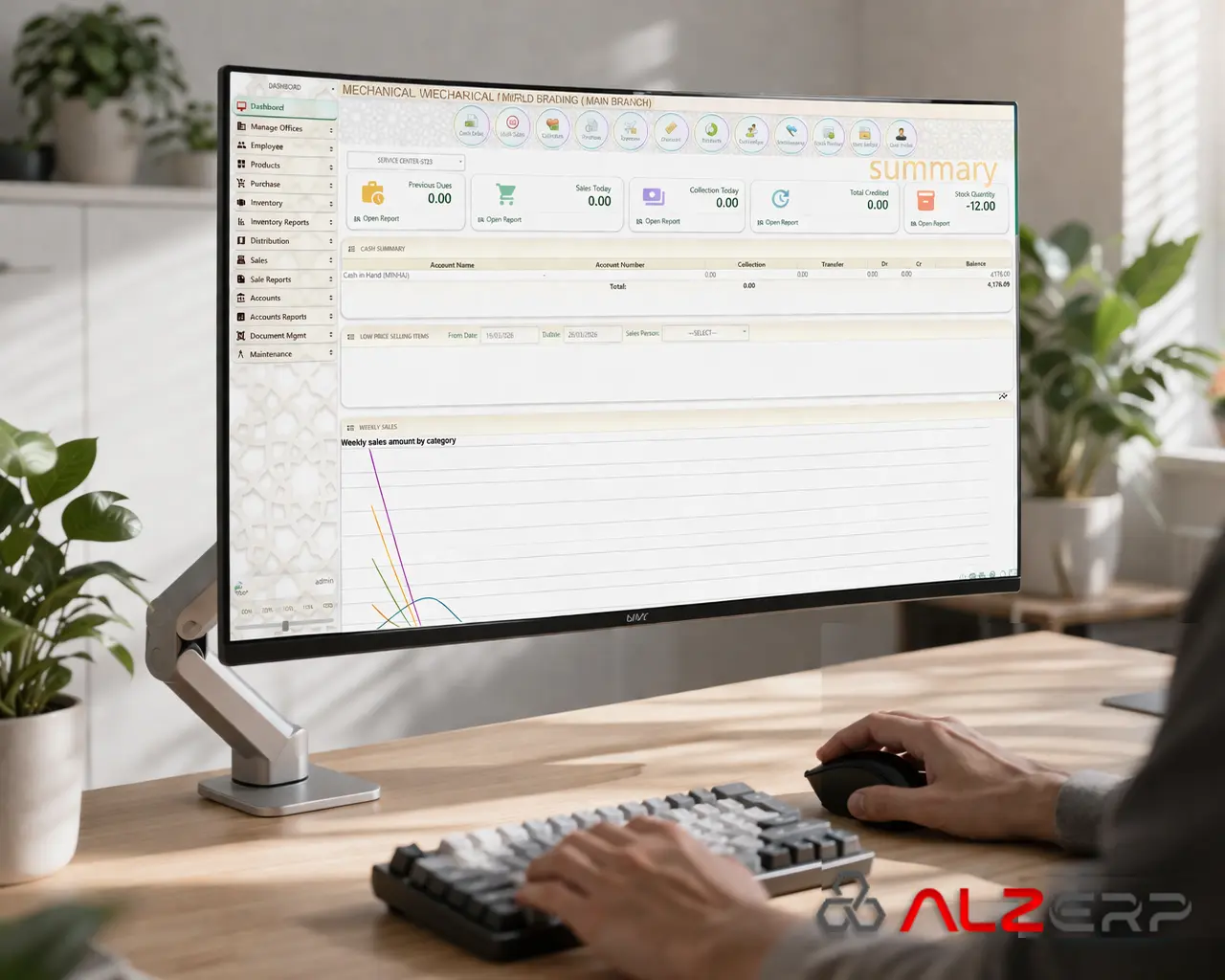 Multi-branch ERP software