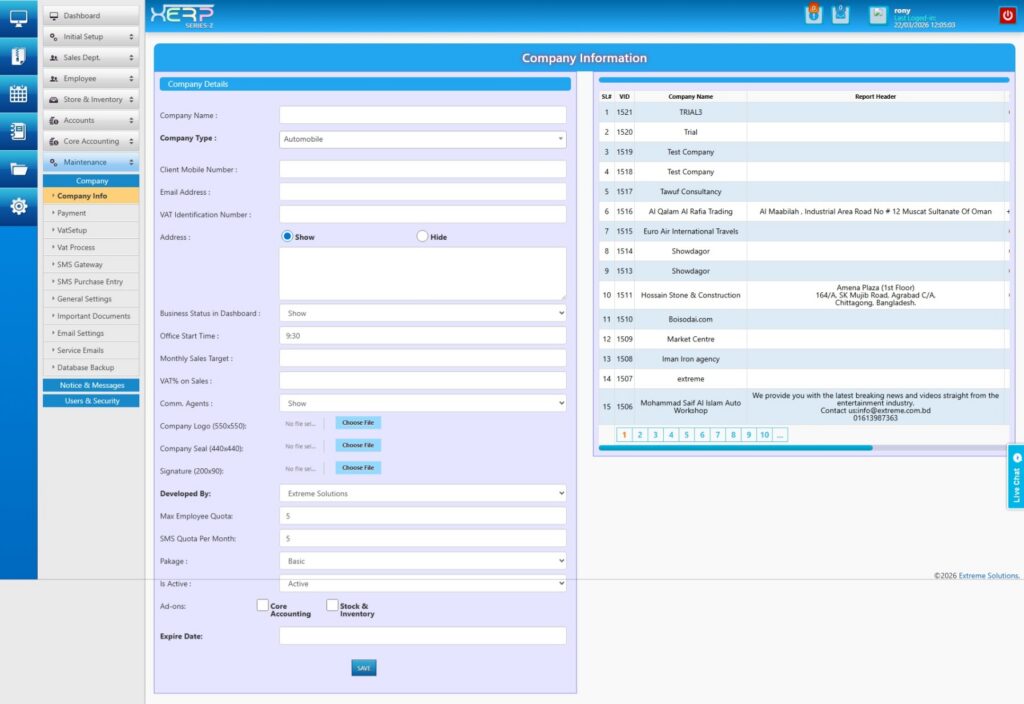 Web-Based ERP Software with Source Code | Accounting, Inventory & CRM – XERPz
